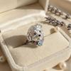 Rhinestone Dog Head Ring Kitten Animal Ring Personality Cute Head Ring  Popular Jewelry
