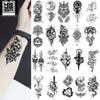 New Style Waterproof Temporary Tattoos: Floral, Butterflies & Lion Designs - Mix & Match Set
