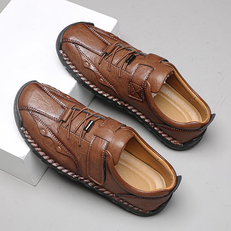 Handmade Casual Leather Shoes Men Comfort Driving Shoes Soft Leather Loafers Men Shoes Moccasins Tooling Shoes