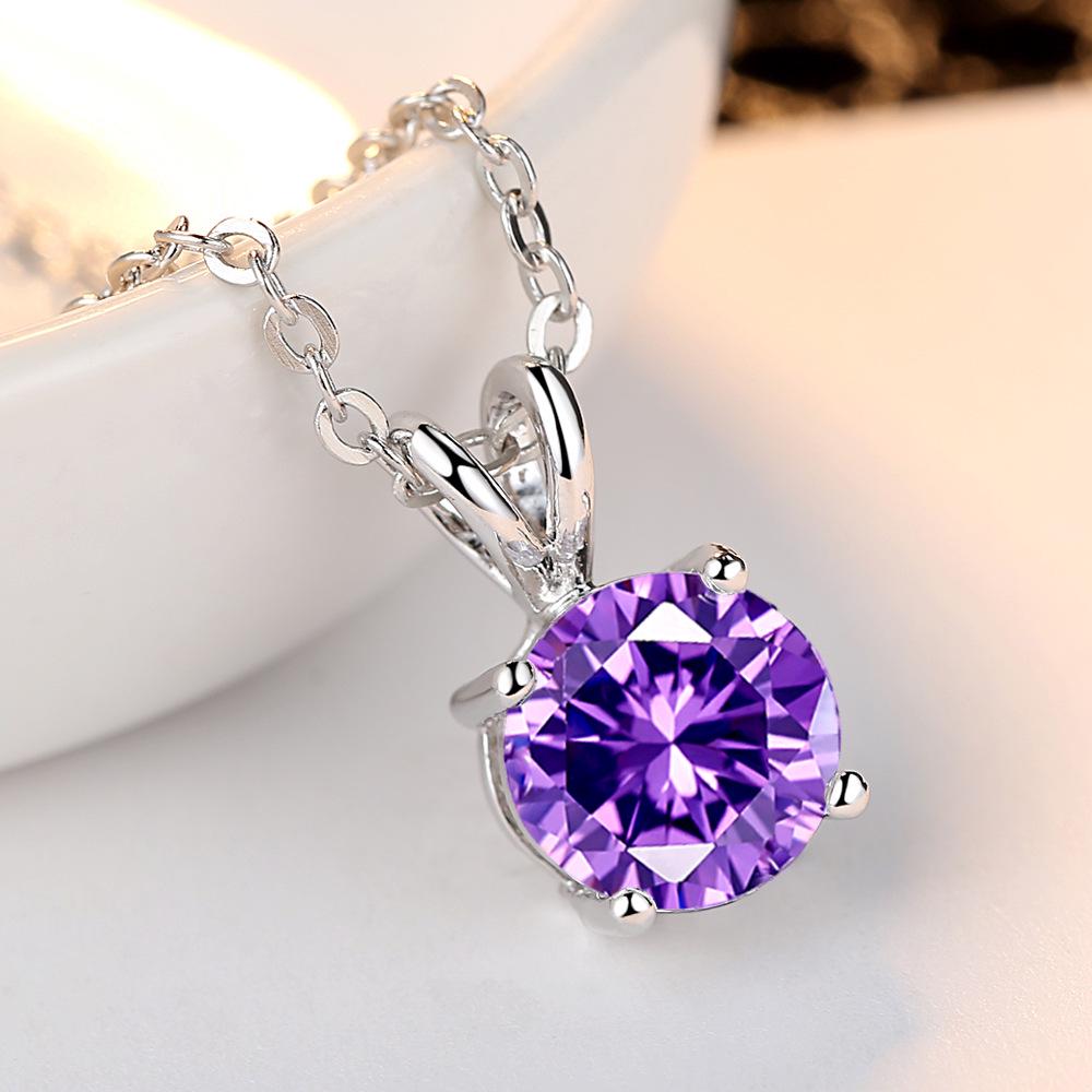 Cross-border Zircon Pendant Necklace - Women's Stylish Clavicle Chain with a Unique, Simple Design