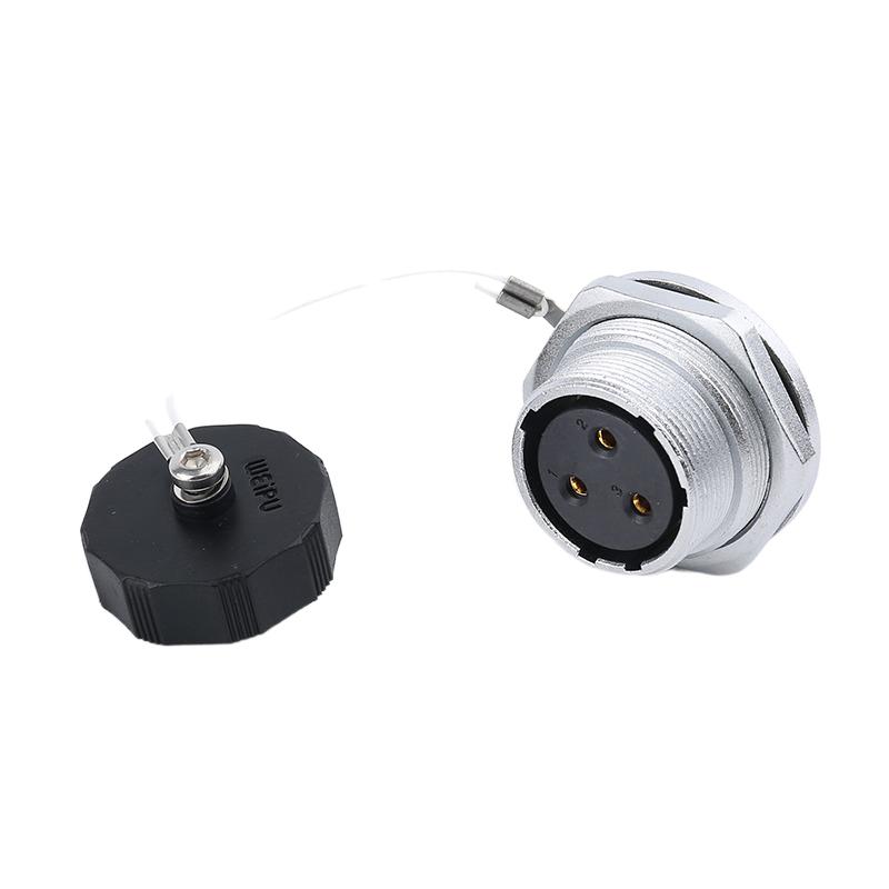 WEIPU WS24 TQ/ZMQ 2 3 4 9 10 12 19 Pin Electrical  Wire Soldering Charger Aviation M24 Connector Metal Power Adapter IP65