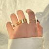 3Pcs Vintage Punk Moon Stars Rings for Women Retro Copper Color Geometric Sun Opening Knuckle Unisex Trendy Finger Ring Zircon