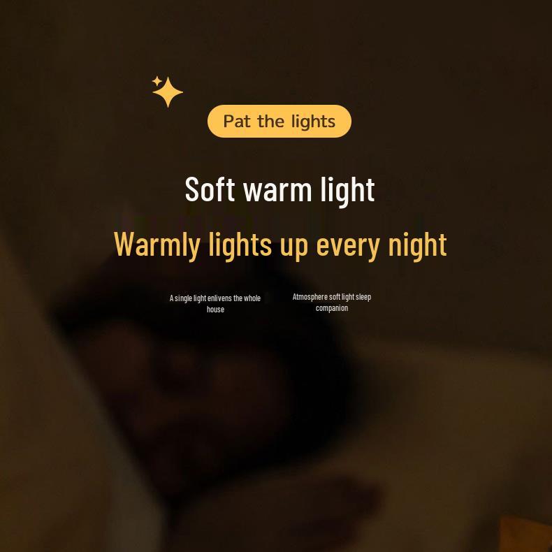Bean Duck Sleep Companion: Rechargeable Silicone Night Light for Kids - Tap & Portable Warm Bedside Lamp Atmosphere Light