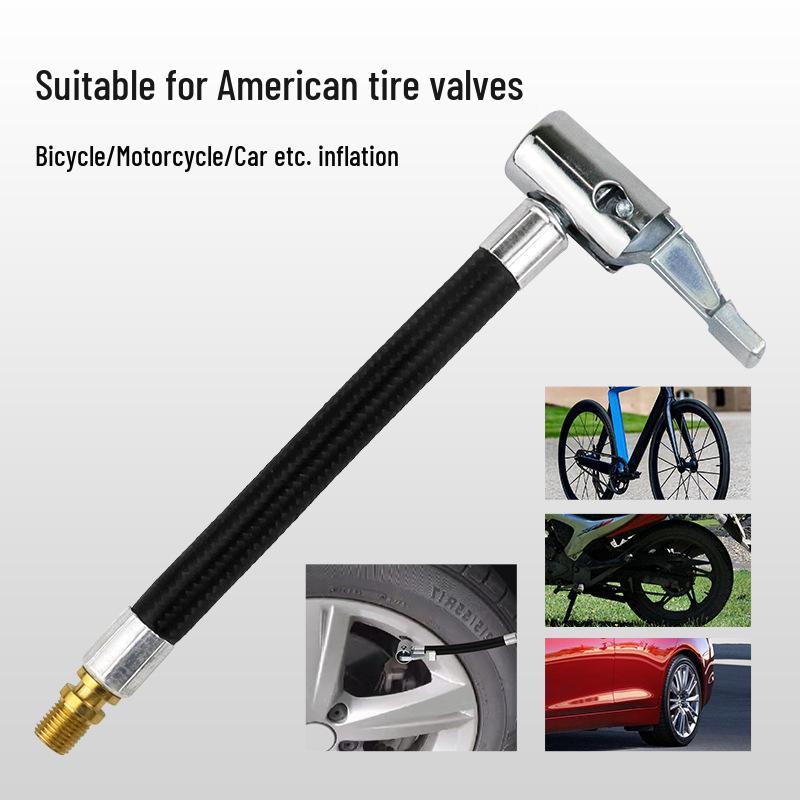 Rapid Tire Inflation Hose with Extension and Spiral Adapter