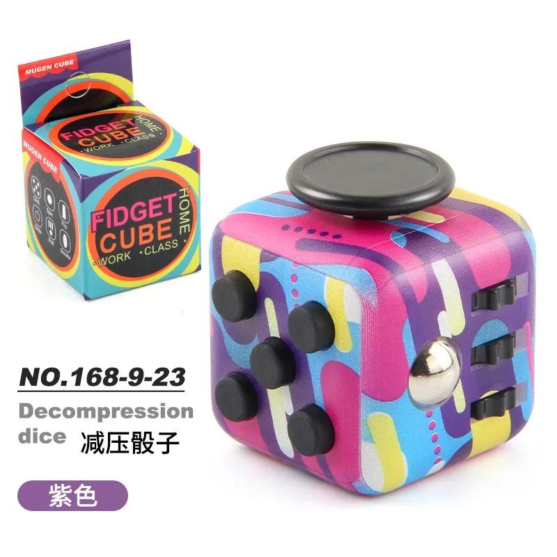Dadi di decompressione Fidget colorati per liberare lo stress, l'autismo, l'ansia, alleviare lo stress dei bambini adulti, antistress, punta delle dita