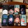 Cute Anya Forger Spy-Family Phone Case For Samsung Galaxy A73,A72,A71,A70,A53,A52,A51,Soft Silicone Black Cover