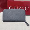 [Pre-Owned] All Over Double G Logo Zipper Leather Wallet - Excellent #1KSZDOK