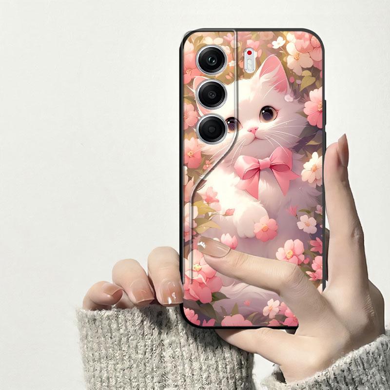 For Tecno Camon 40 Pro 5G /CM7 Case Bumper Soft Silicone Back Cover For Tecno Camon 40 /CM5 Black TPU Shockproof Phone Case