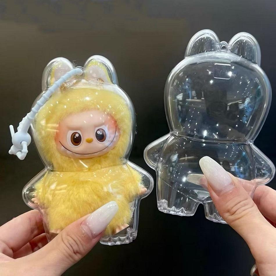 For New LABUBU Protector Case Protection Cover V4 Pendant Doll Storage Box Anti Dust Case For Labubu Clear Case Doll Accessories