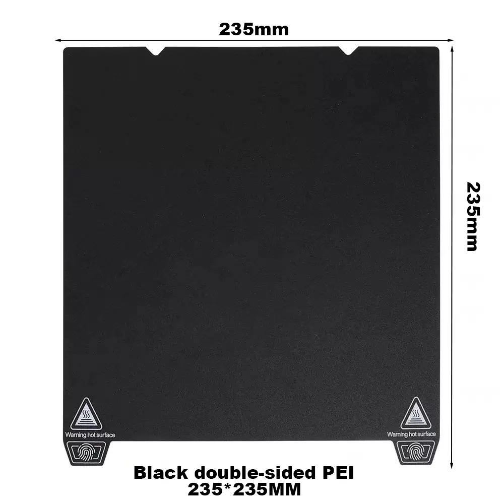 For Creality Ender 3 V3 KE/SE PEI Spring Steel 235x235mm, Texture PEI Sheet Heated Bed for K1C/K1/Ender 3/3 Pro/3 V2/V2 Neo/3 V3 чёрный