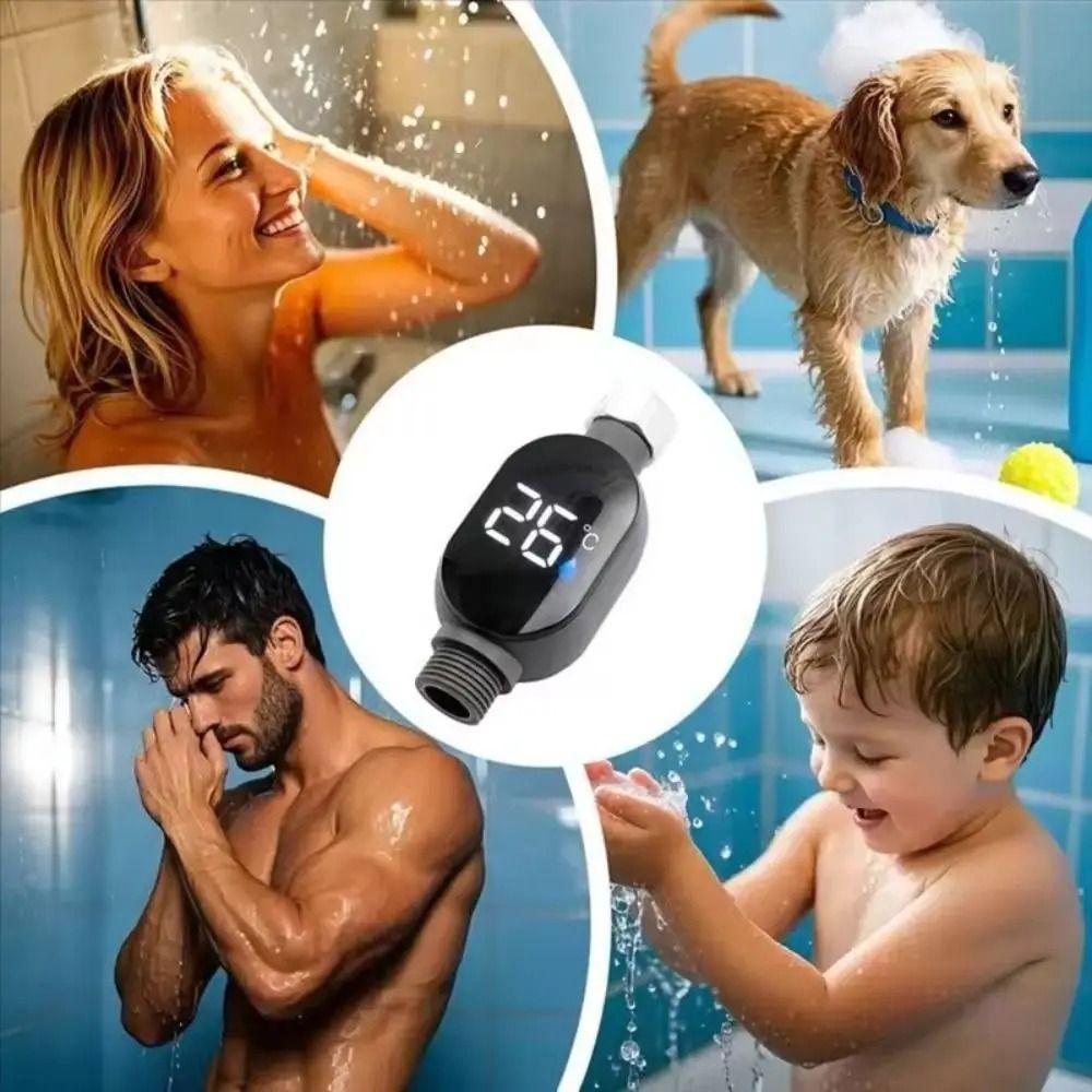 Stainless-Steel Water Temperature Gauge Waterproof Shower Thermometer  Safe Bathing