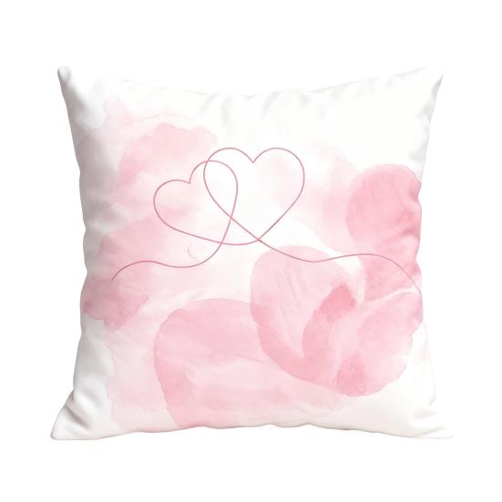 Наволочка на подушку ко Дню святого Валентина 18  x 18  Мягкий плюшевый искусственный мех Любовь Сердце Наволочка Вышивка Декоративная наволочка для гостиной Спальни Дивана 1pc D