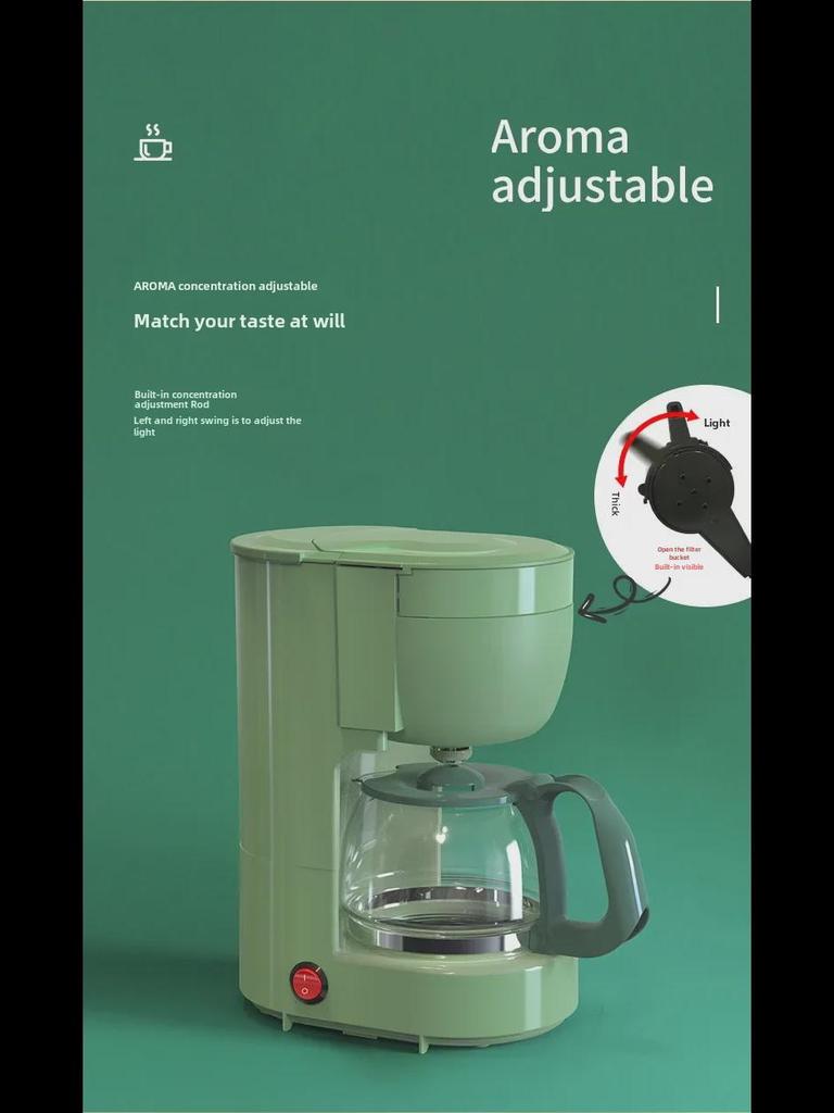 Compact American Drip Coffee and Tea Maker for Home or Office