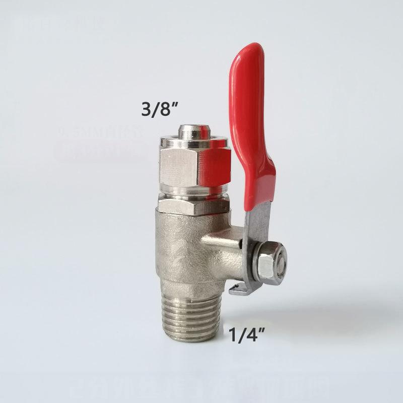 Lead Free Brass Valve,Purifier fittings connections Faucet ball valve 1/4"3/8" 1/2" Mini Ball Valve with Switch use