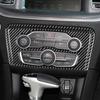 2Pcs Carbon Fiber Center Console AC CD Panel Cover For Dodge Charger 2015-