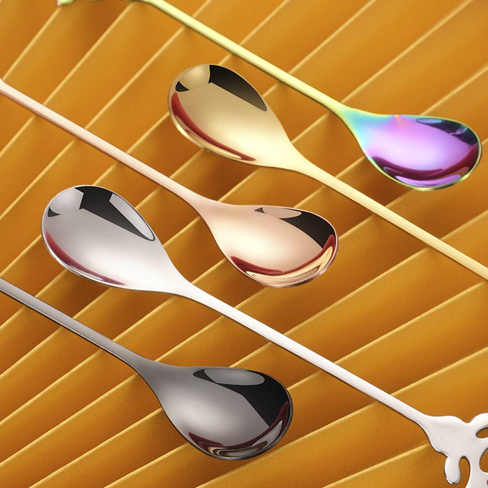 Desserts Stirring Spoon Stainless Steel Coffee Scoops Tea Scoop Christmas Spoons Xmas Antlers