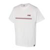 HRK (Honda Racing) Offizielles T-Shirt, Kurzarm, HONDA HRC Logo-Aufdruck, Dreifarbiger Streifen, Weiß, Größe S