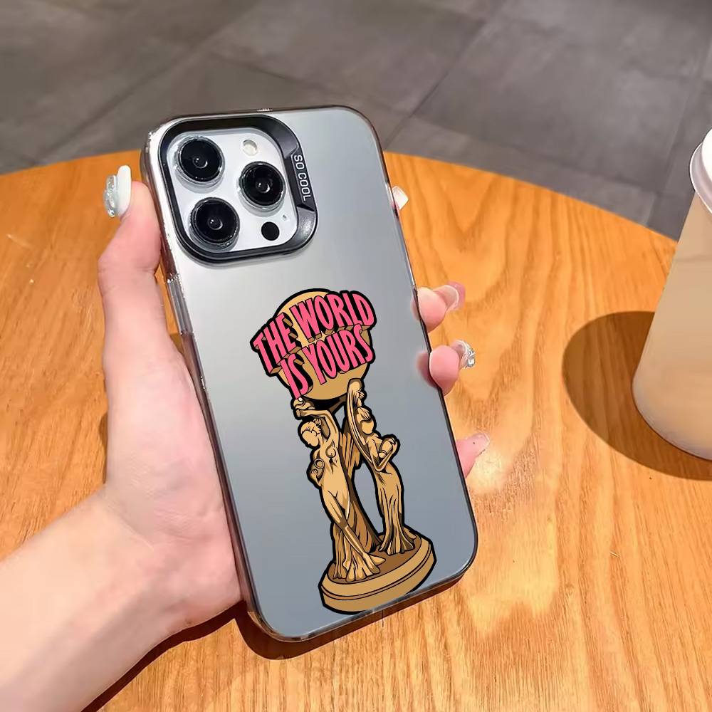 

T-The World Is Yours S-S-Scarfaces Phone Case For iPhone17,16,15,14,13,12,11 Plus,Pro Max Black Candy silver phone case iPhone16plus