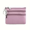 Porte-monnaie en cuir véritable pour femme, Mini pochette en peau de vache, Mini portefeuille avec chaîne