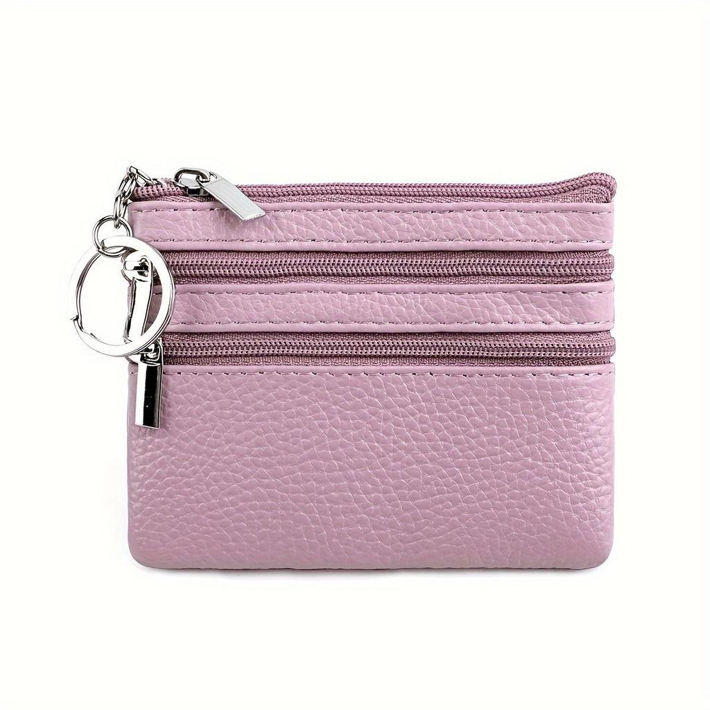 Porte-monnaie en cuir véritable pour femme, Mini pochette en peau de vache, Mini portefeuille avec chaîne