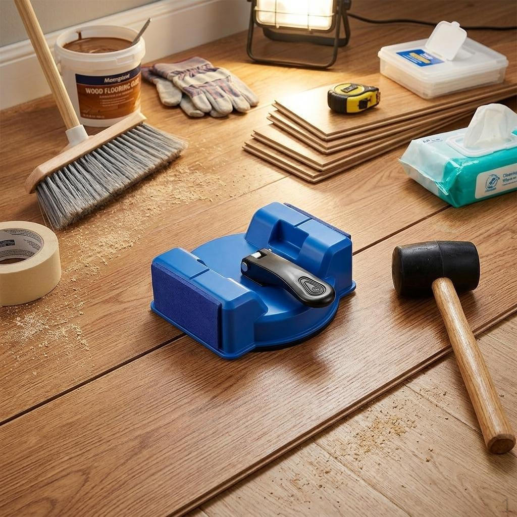 

Compact, Multifunctional And Efficient Floor Joint Repair Tool with Suction Cup, for Parquet Double Sided синій