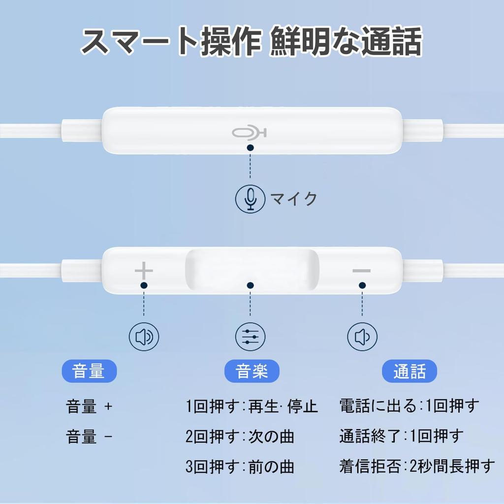 Wired Earphones with New iPhone Wired HiFi Deep Bass Clear Calls Ergonomic with USB Adjustable Comfortable No Remote Control Compatible with Type-C