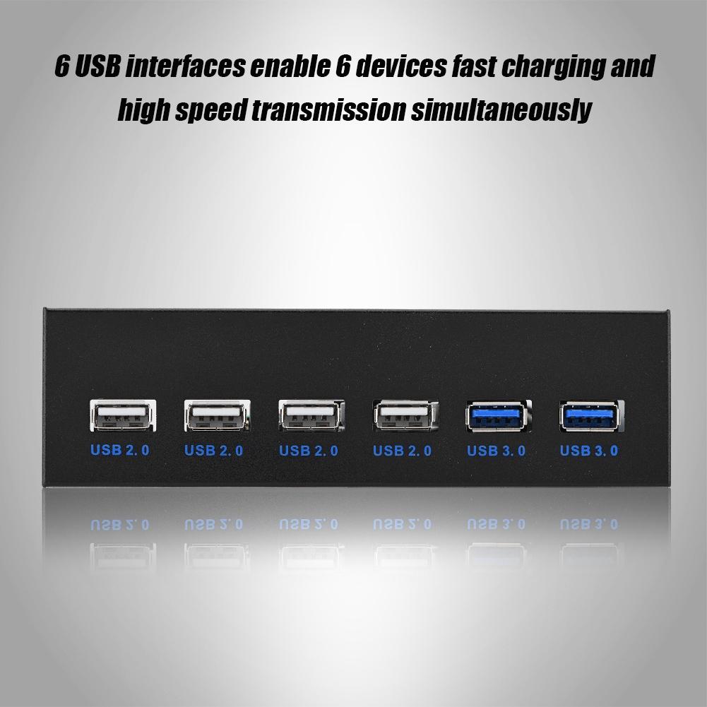 

9PIn 19PIN to 2 * USB3.0 + 4 * USB2.0 6 Interface Metal Front Panel USB Hub