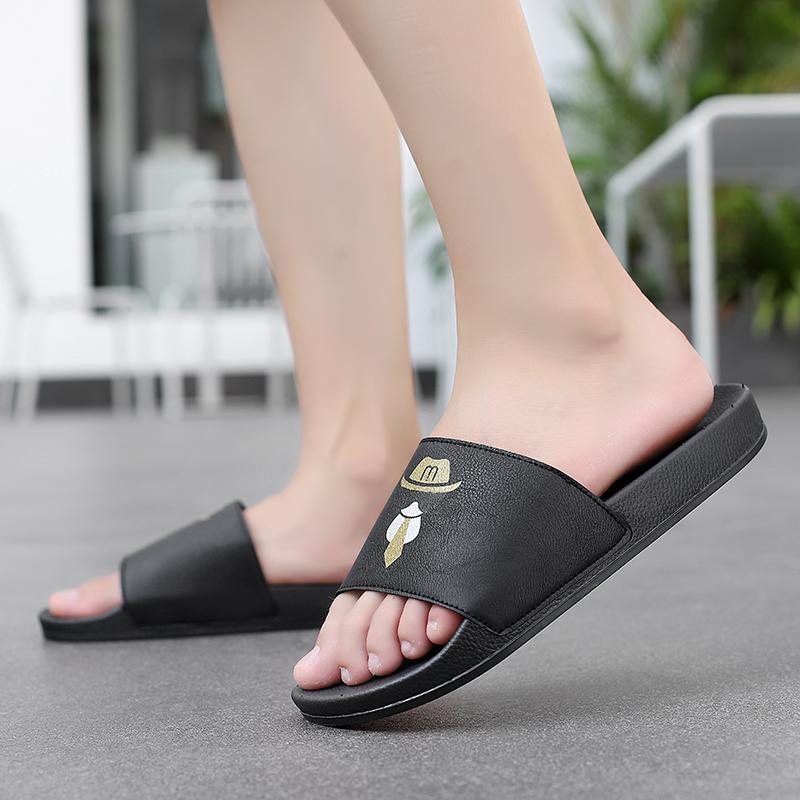 Pánské pantofle letní PVC plážové sandály měkké vnitřní pantofle Pro muže venkovní tlustší protiskluzová koupelna domácí žabka