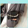 Street Style Mini Bag With Simulated Pearl Decoration Crocodile Pattern For Daily Casual Wear