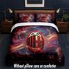 סט מצעים AC Milan עיצוב מיטה 1 ציפה לשמיכה + 2 ציפיות לכריות רך נושם מצעי מיטה לבית