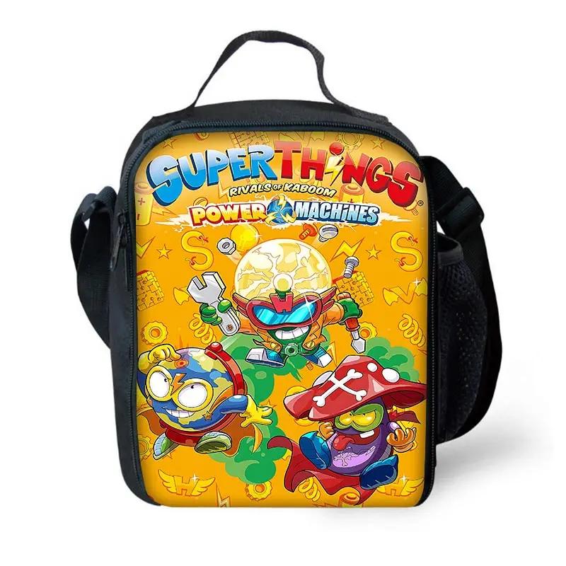 Child Insulated Large Capacity Bag Super Zings SuperThings for Boy Girl Student Outdoor Picnic Resuable Thermal Cooler Lunch Box