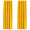 Blackout Curtains 2 pcs Mustard Yellow 140 x 225 cm Velvet