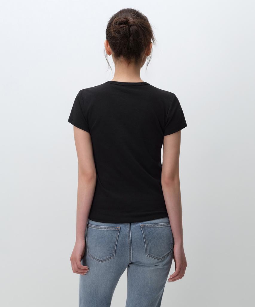 MUSINSA STANDARD WOMAN Women'S Slim Crew Neck Bra T-Shirt [Black]
