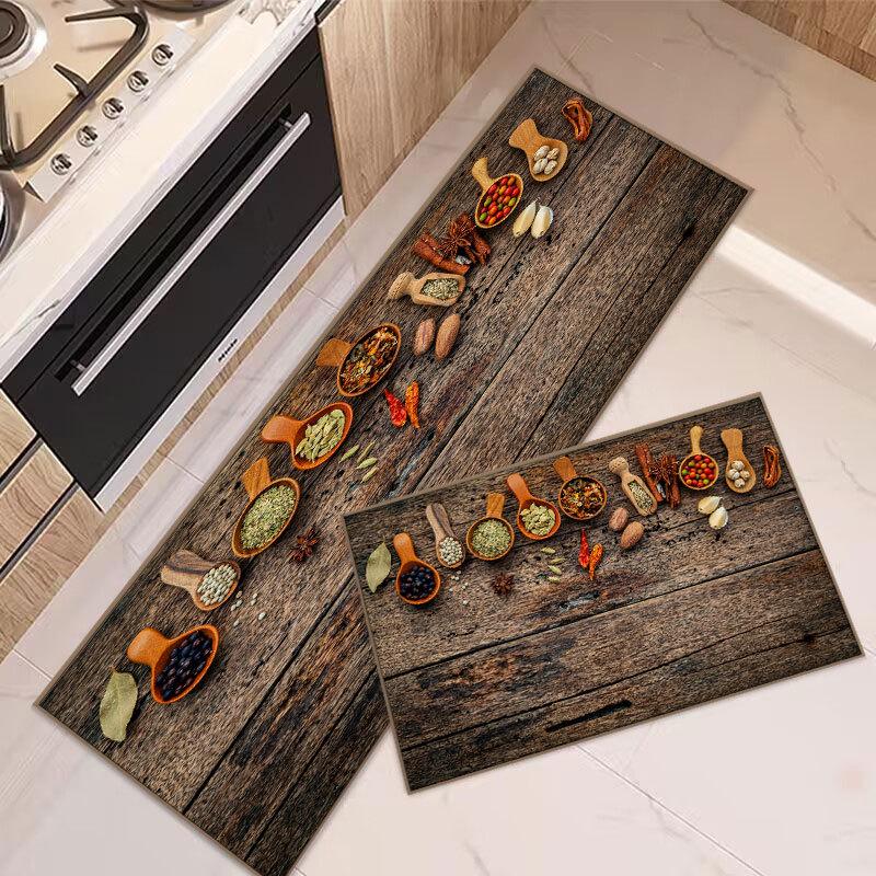 Crystal Velvet Kitchen Floor Mat Manufacturers Process and Print Kitchen Anti-slip Floor MATS