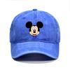 Retro Washed Mickey Mouse Print Baseball Cap Men Women Vintage Kpop Snapback Cap Adjustable Breathable Trucker Hat Sunscreen Hat