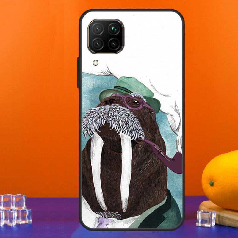 

Cute Walrus For Huawei Nova Y90 Y91 Y60 Y70 Y72 Y61 9 10 SE 12i 12s 11i 5T P60 Pro P20 P30 P40 Lite Case Huawei P20 Pro
