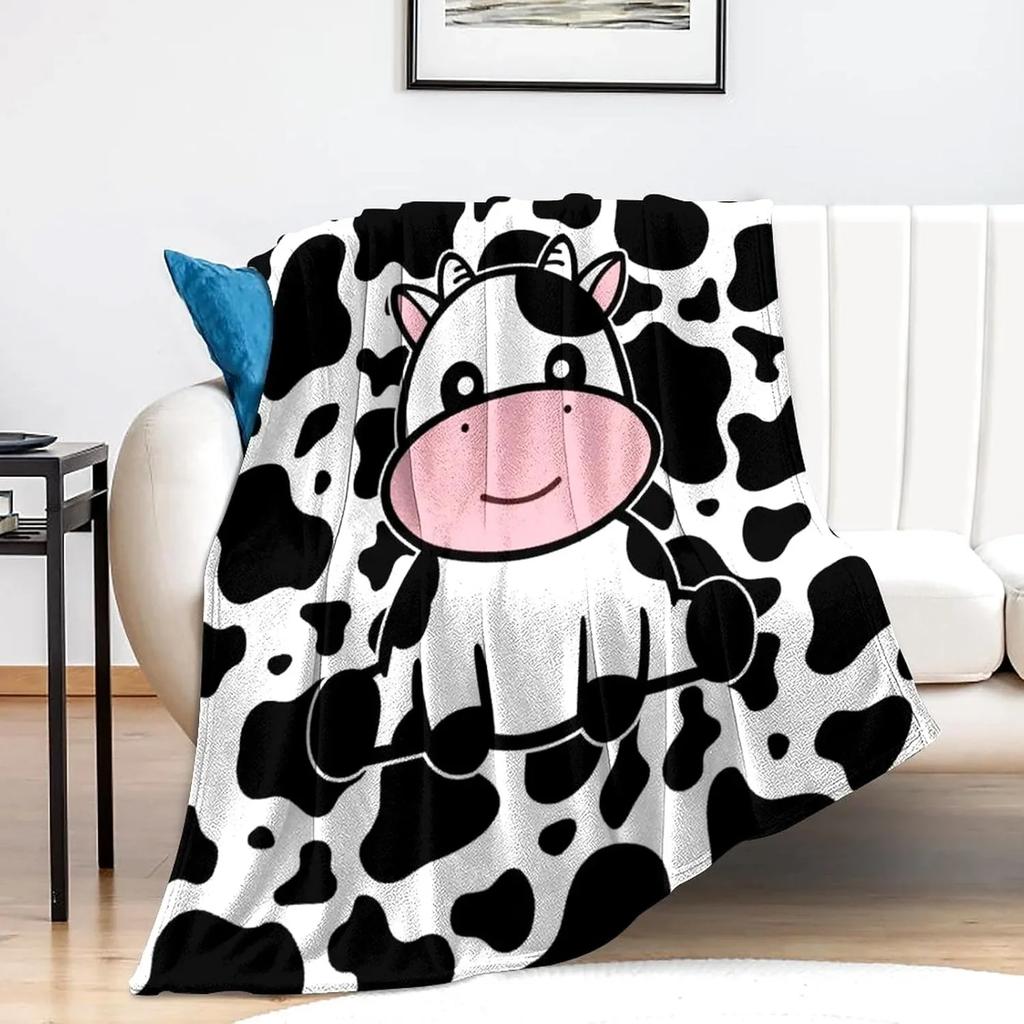 Cute Cats Print Flannel Blanket for Bed Sofa Travel Camping Super Soft Cozy Plush Throw for All Seasons