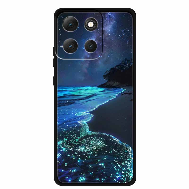 Цветочный чехол для Moto G86 Power, мягкий силиконовый чехол для телефона, Funda Motorola G 86 Power, черный ТПУ, ударопрочный защитный корпус -Moto G86 Power