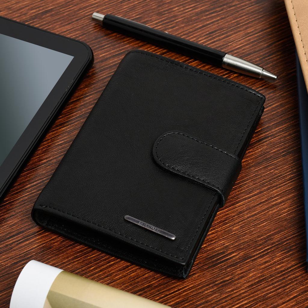 Męski portfel skórzany czarny klasyczny RFiD Beltimore P96