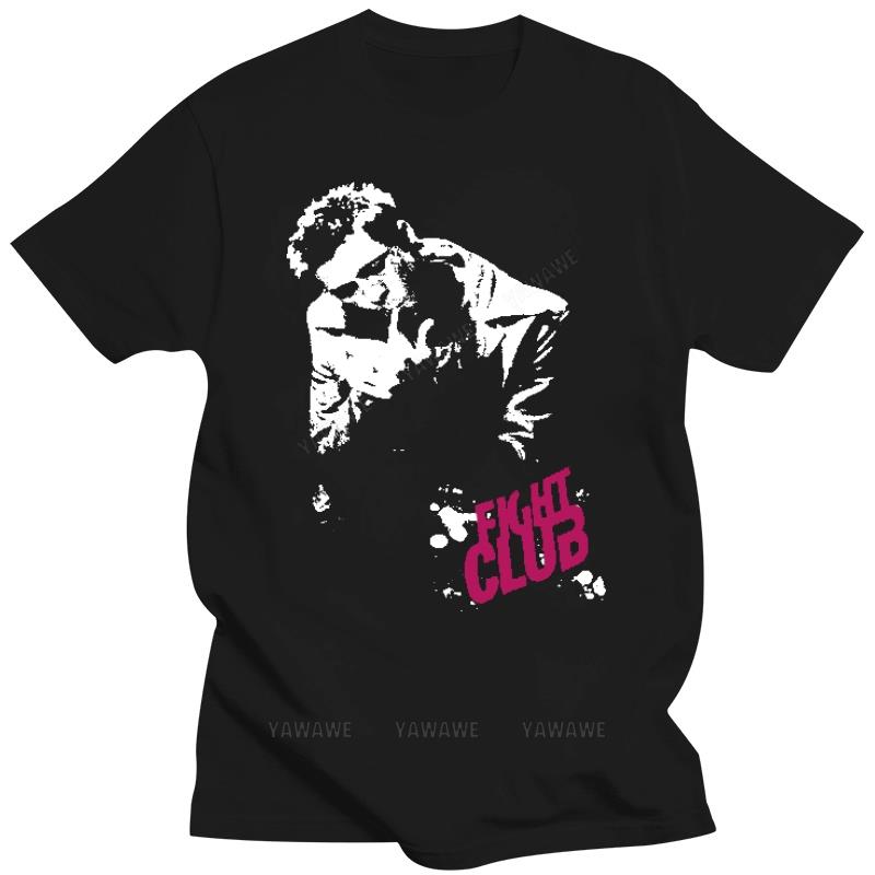 Humor t-shirt vintage style man cotton short sleeve Fight Club Black T Shirt fashion print tshirts male casual top tee-shirt