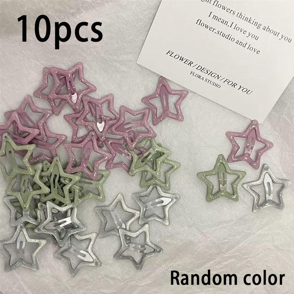 

Красочные Звезды BB Модные Заколки для Волос Блестящие Милые Модные Y2k Аксессуары для Волос Заколка Женская Простая Каваи BB Клип Зажим для Объема Волос