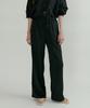 Lingseoul Tencel Blended Band Pants-Black