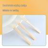 Disposable I-Shaped Two-Pronged Bamboo Knot Fruit Fork Skewer for Snacks and Cakes
