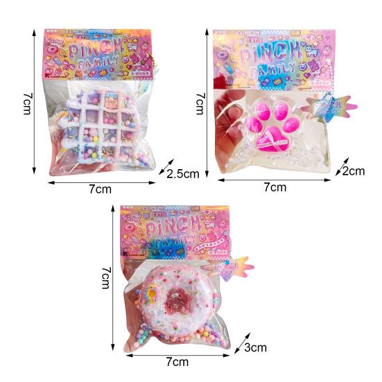 Cat Paw Squeeze Toy Soft TPR Slow Rebound Stress Anxiety Relief Portable Kids Teens Adults Donut Waffle Squishes Sensory Fidget Toy