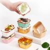 50Pcs Rectangular/Square Shape Dessert Baking Cup Paper Cupcake Packing Wrappers  Food Container