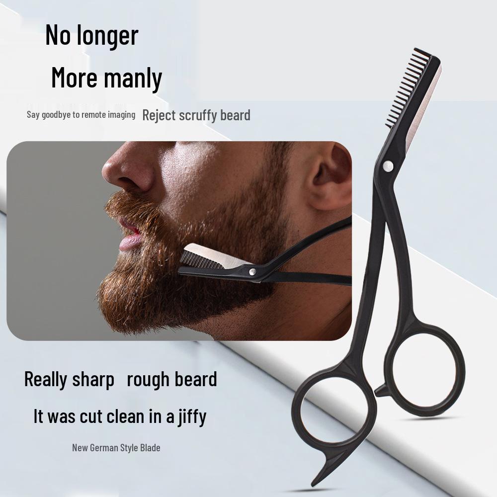Men's Stainless Steel Grooming Set: Beard, Eyebrow & Nose Hair Trimmer with Mirror & Storage Box