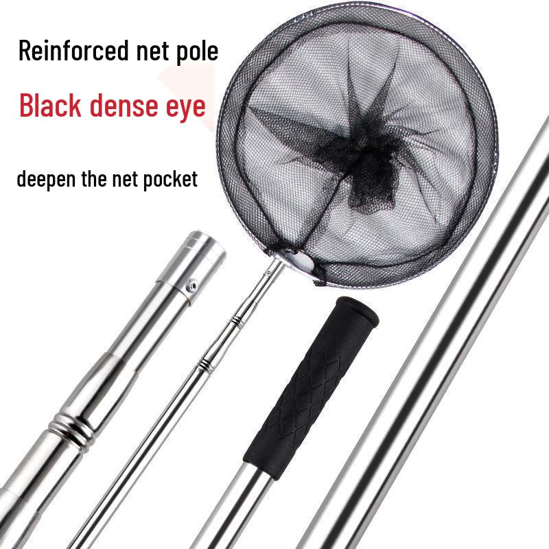 Stainless Steel Retractable Landing Net Pole Fishing Gear Set