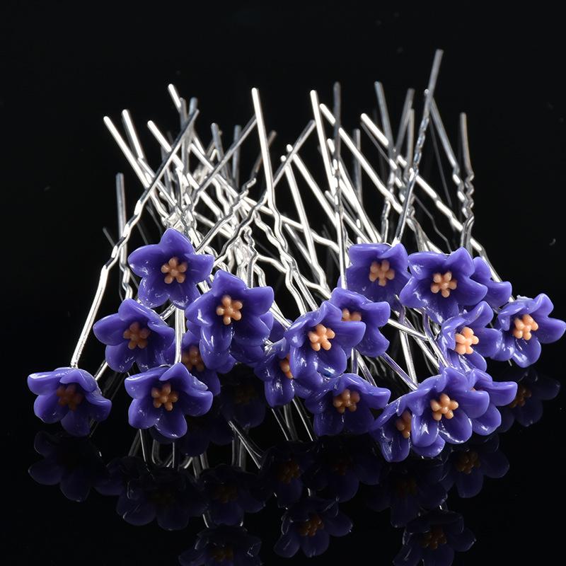 

10pcs U Shaped Hair Clips for Women Girls Wedding Bridal Headwear Barrette Flower Hairpins Fashionable Hair Accessories
