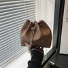 Summer new popular solid color casual versatile chain shoulder messenger bag bucket tote bag women's bag