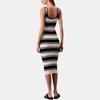 Calvin Klein Fitted Striped Comfortable Midi Sleeveless Dress Women dresses 47C328G-YAS